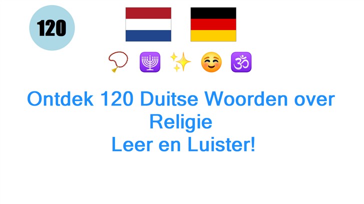 Ontdek 120 Duitse Woorden over Religie: Leer en Luister!